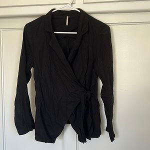 Free People linen wrap top (matching linens pants also for sale)